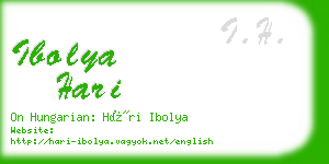 ibolya hari business card